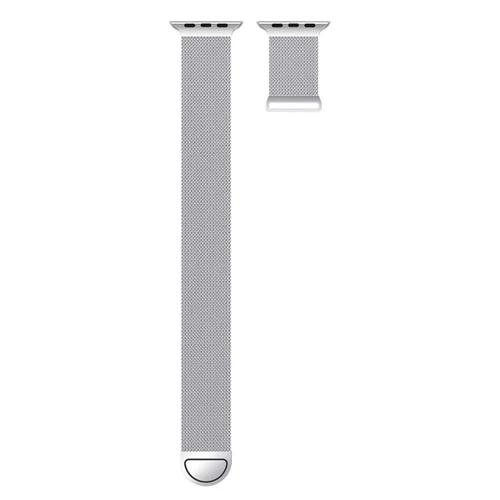 silver Комплект из двух предметов ремешок для часов, Миланская петля, ремешок для apple watch band 44 мм 40 мм, 42 мм, 38 мм, версия наручных часов iwatch, браслет, 5/4/3/21 в едином положении во время занятий легкой атлетикой, магнитная застежка - Цвет ремешка: silver