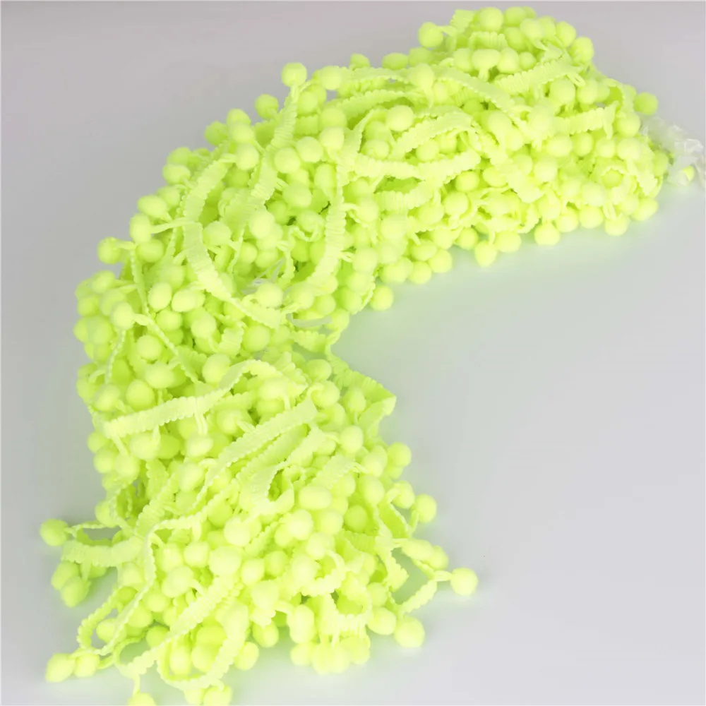 NBANLIKE 20 ярдов/партия помпонами кружево с декорированная кисточками мяч лента