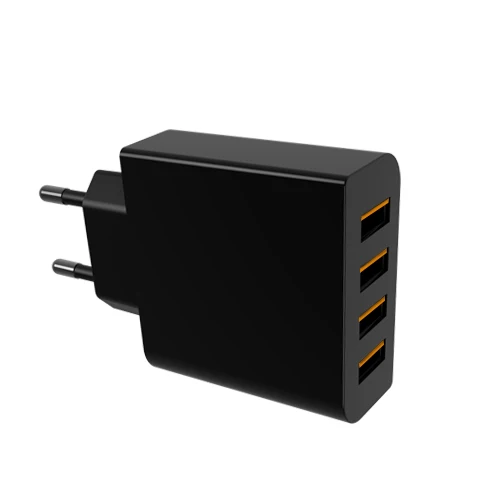 Black GUSGU USB настенное зарядное устройство универсальное 40 Вт дорожное зарядное устройство 4 порта адаптер для iPhone 7 Plus/6s plus 4S 5S samsung телефон USB зарядное устройство s - Тип штекера: Black