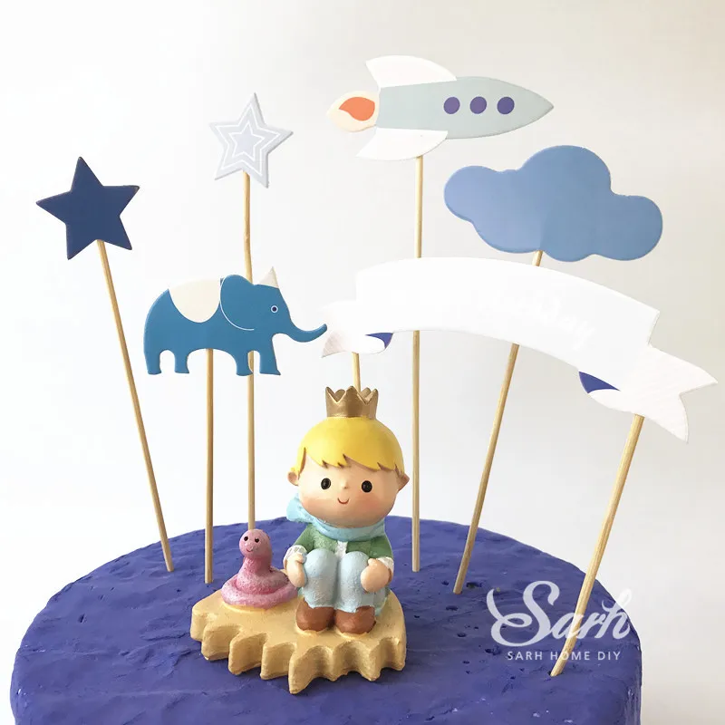 

1Pc Lovely Little Prince Children Kid Birthday Cake Decoration Cake Decoration Party Lovely Gifts