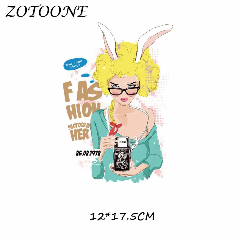 ZOTOONE красивая девушка передачи тепла патч железа на патчи для одежды аппликация
