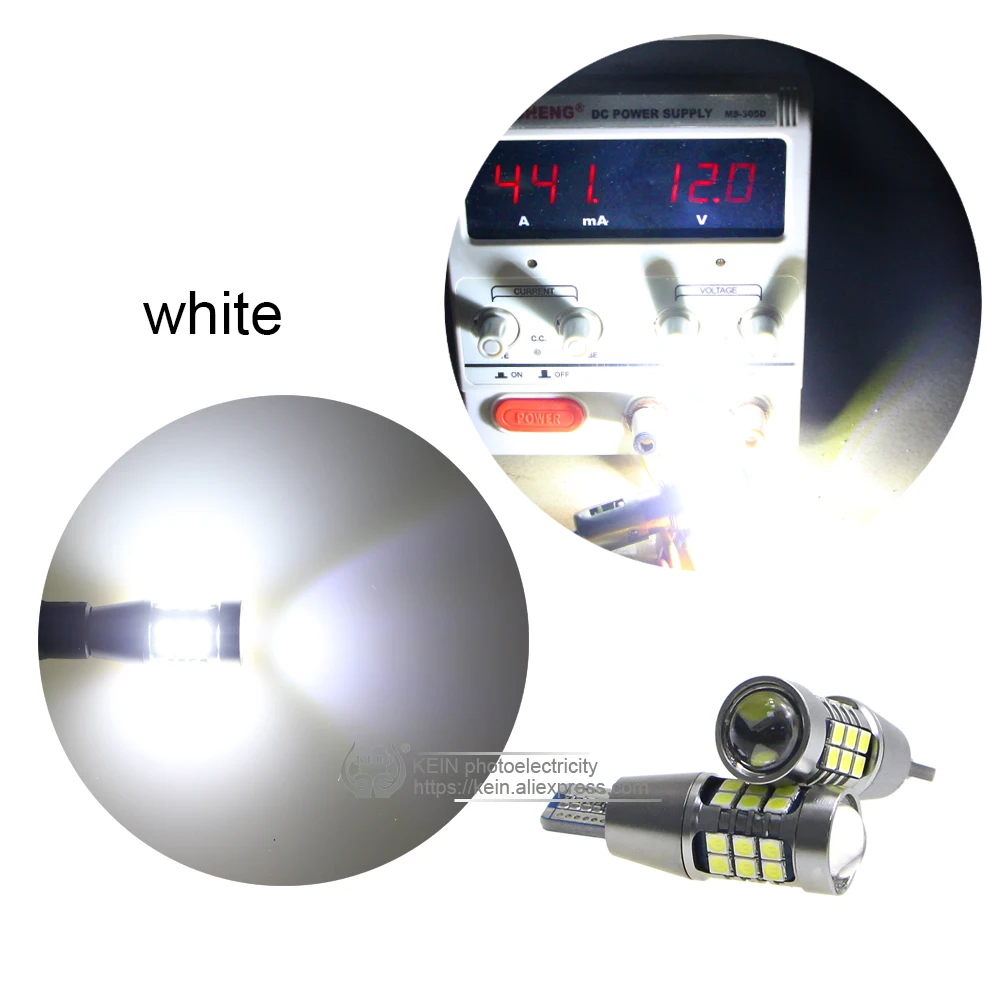 KEIN 2 шт. W16W светодиодный ные лампы T15 супер яркие 27SMD 3030 921 автомобильные огни