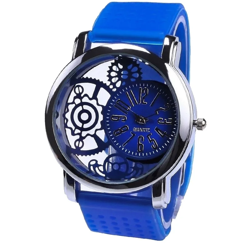 Top Silicone Rubber Mesh gadget dial Watch Sport women analog quartz wristwatches casual girl teen lady teens S009 | Наручные часы