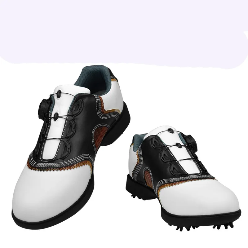 PGM Лакированная обувь для гольфа мужская кожаная кружева отправка мероприятий