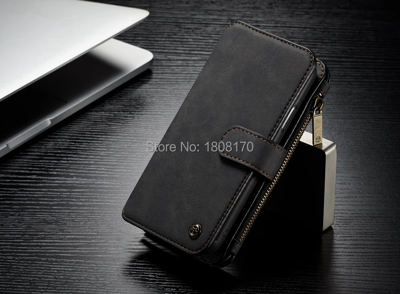CaseMe кожаный чехол на молнии для iPhone X IphoneX Samsung Galaxy NOTE8 NOTE 8 Ретро винтажный матовый 1