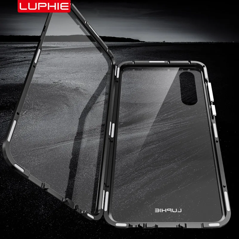 LUPHIE 360 градусов Полный Магнитный чехол для Huawei P30 P 30 передний задний стеклянный Pro
