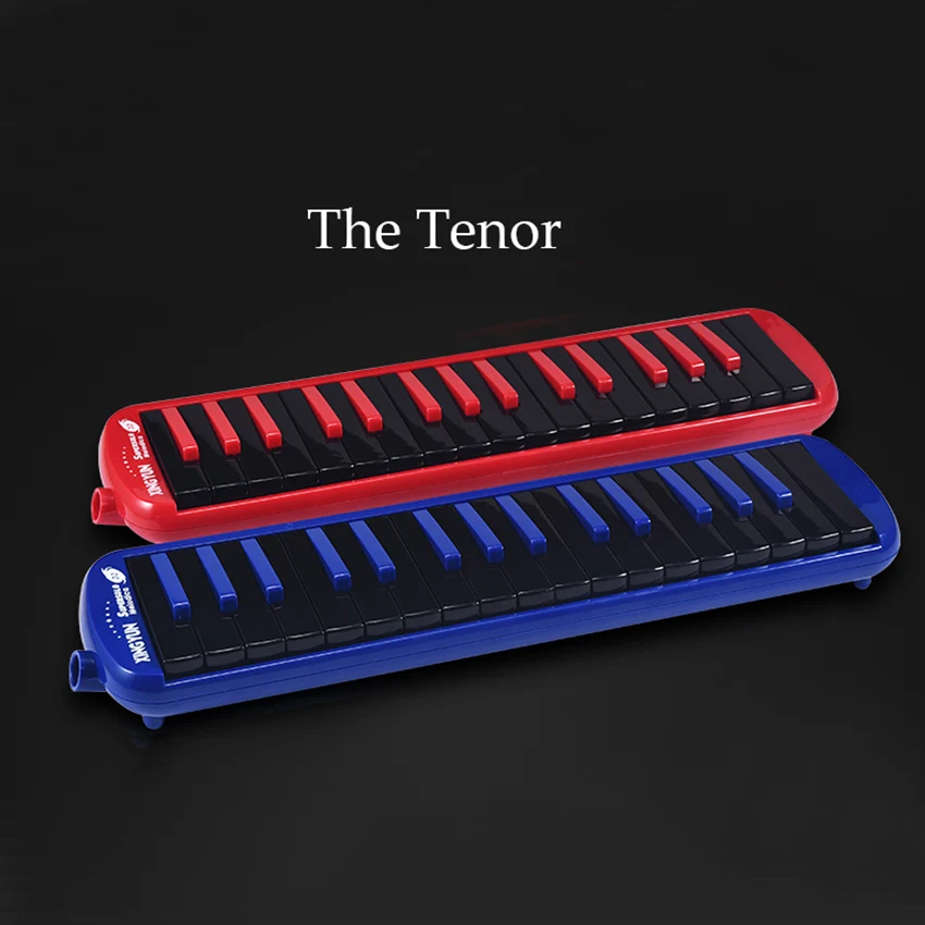 

32 Key Melodica Instrument Red Blue Wind Musical Instruments Professional Melodica Keyboard Gift Kids Beginner Pianica with Case