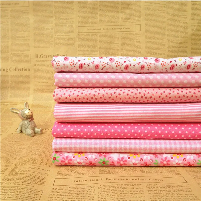 7 шт. маленькая Цветочная Лоскутная хлопковая ткань с цветочным принтом ручная