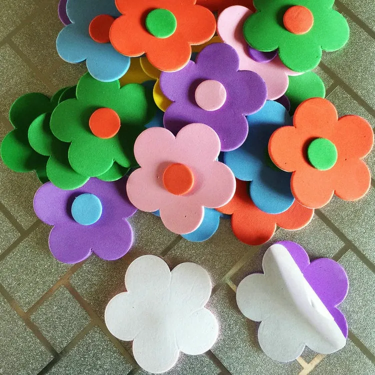 24PCS big flower 1 пакетов/лот, смешанные цвета 0-9 Количество поролоновые наклейки детские игрушки набор для скрапбукинга. Обучающие Игрушки для раннего развития детский сад ремесла OEM - Цвет: 24PCS big flower