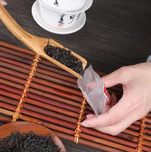 Bolsitas de t&eacute; de nailon vac&iacute;as, transparentes, con filtro de cuerda, novedad, 10000 unids/lote-2