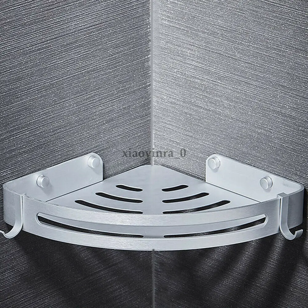 

2019 Newest Hot Bathroom Triangular Shower Shelf Corner Washroom Storage Holder Organizer Rack