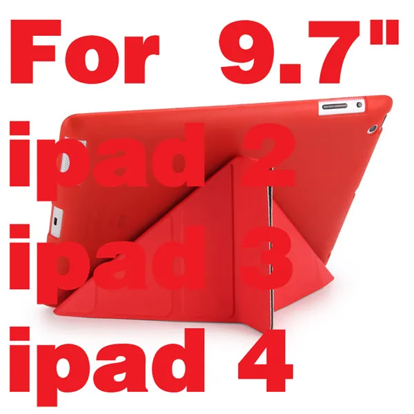 Ультра тонкий стенд из искусственной кожи чехол для apple ipad 2/3/4 чехол Мягкая задняя откидная смарт-Крышка для ipad 2 017 9,7 дюймов Настольный Чехол+ пленка - Цвет: 234 red