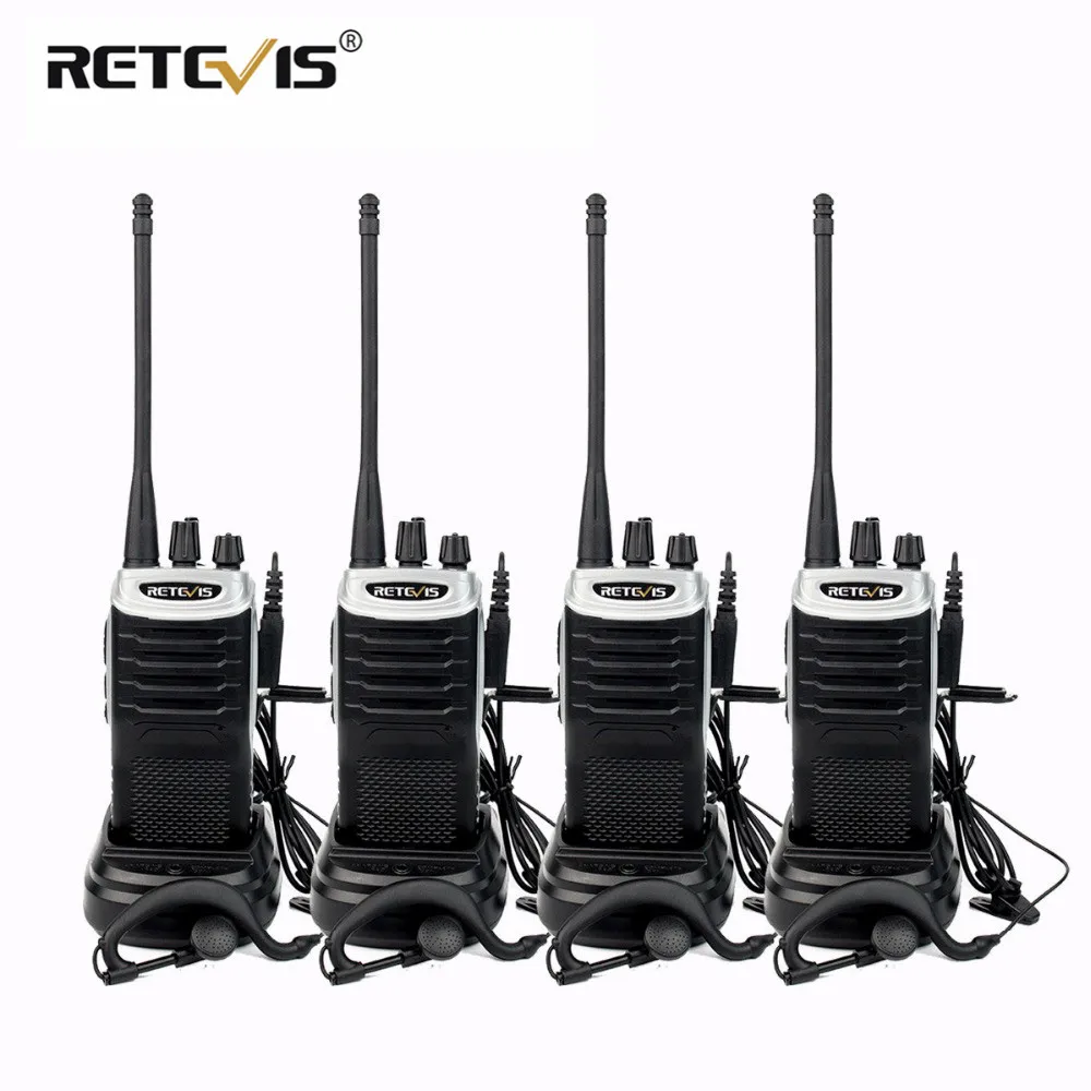 4 шт. Retevis RT7 рации 5 Вт 16CH UHF трансивер FM радио(88-105 МГц) сканирование портативное радио Amador ручной 2 способ радио набор