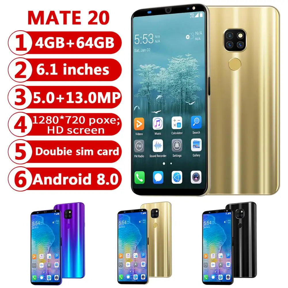 CHAOAI смартфон на Android 4 Гб + 64 Mate20 Pro 6 1 дюйма полноэкранный 8 ядер разблокировка лица