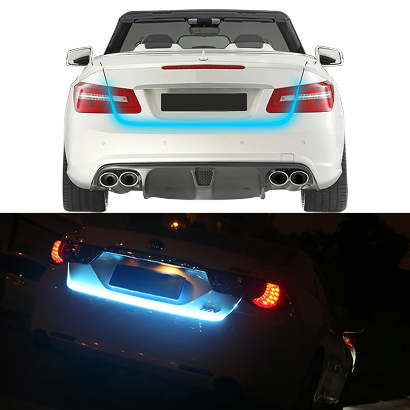 OKEEN Светодиодная лента для багажника автомобильный Стайлинг Красный/iceblue