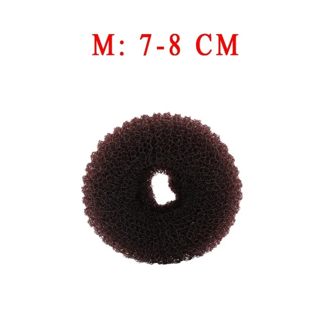 Coffee M Новинка 3 шт. модные элегантные женские Девушки Корректировщик фигуры пончик волос кольцо булочка модные аксессуары для укладки волос - Цвет: Coffee M