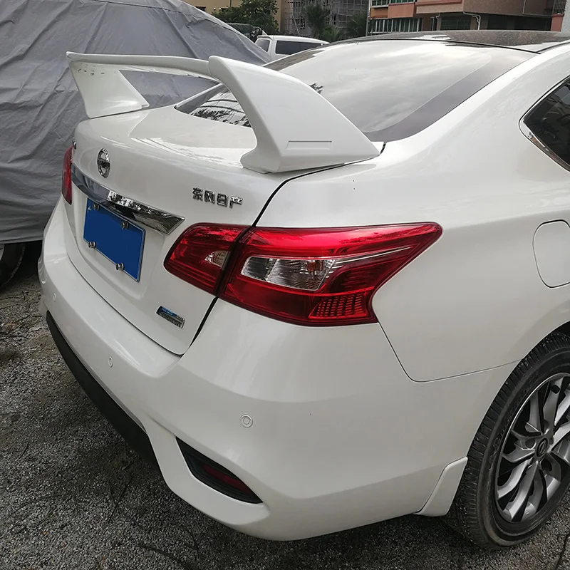 Для Nissan Sentra 2012 2016 высокого качества ABS спойлер из материала задний на багажник