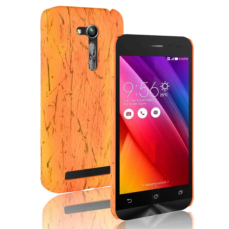 Чехол для Asus Zenfone Go ZB452KL Жесткий из поликарбоната и искусственной кожи с