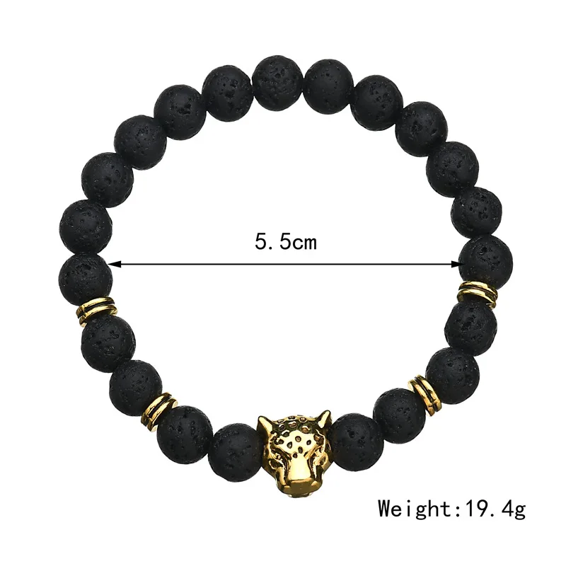 Женские и мужские браслеты ручной работы с бусинами леопардовыми для вечеринок в