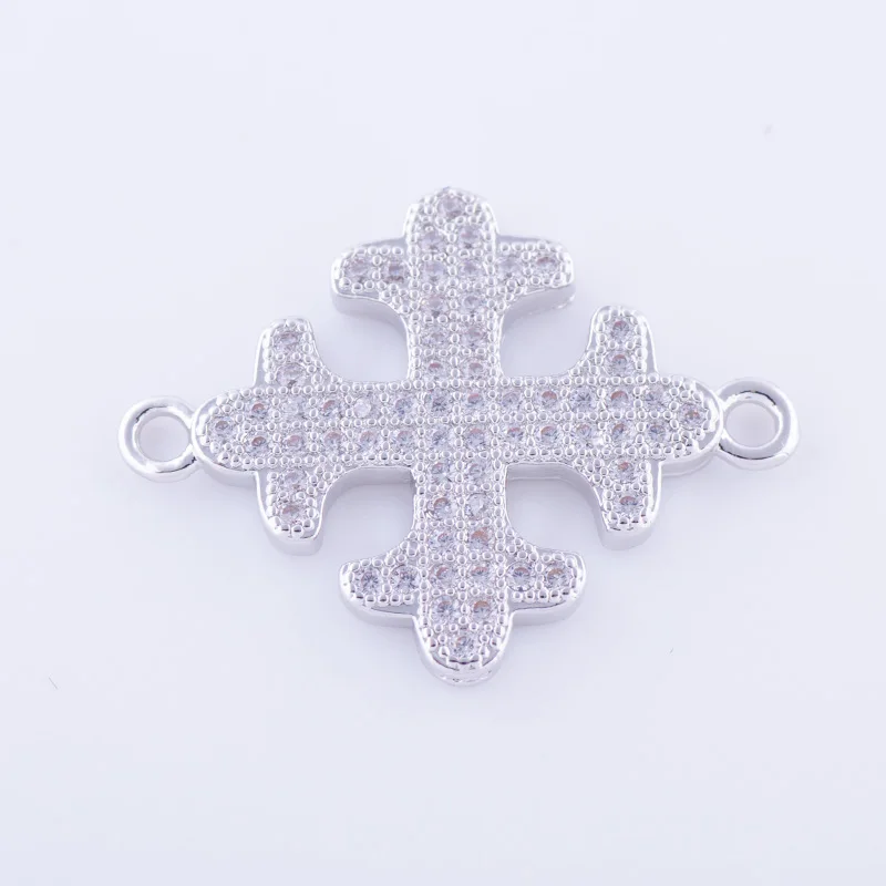 Принадлежности для ювелирных изделий 5 шт. циркониевые кресты подвески браслета