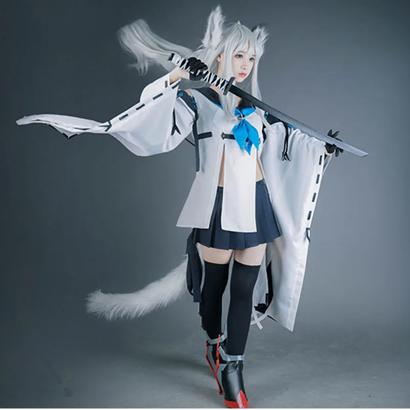 Игра Azur Lane Kawakaze Косплэй костюм белого цвета борется с матроска кимоно боевой