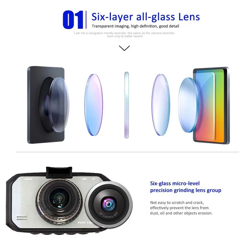 ANSTAR 1080 P 650 чип 170 вида автомобиля Камера g сенсор Smart Видеорегистраторы для