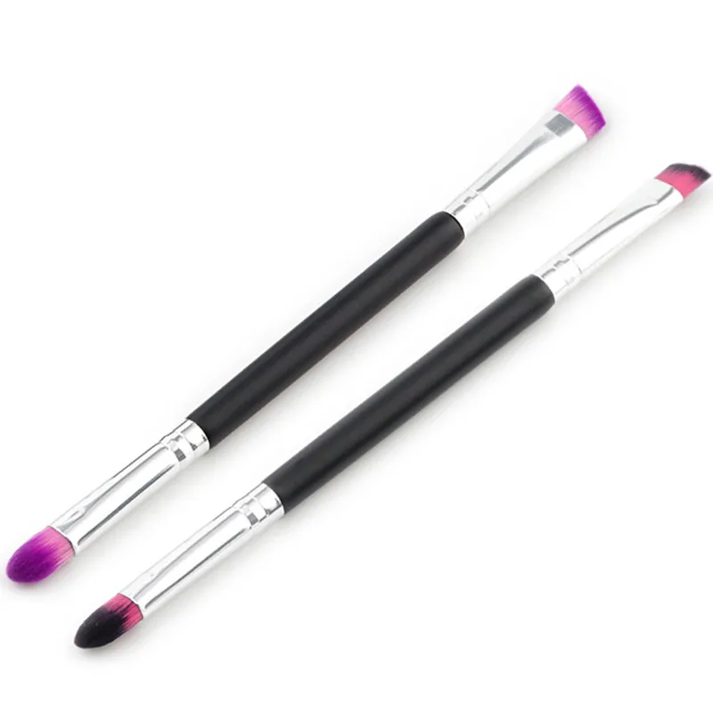 2 шт. кисть для теней с деревянной ручкой двухсторонняя Кисть макияжа блендер