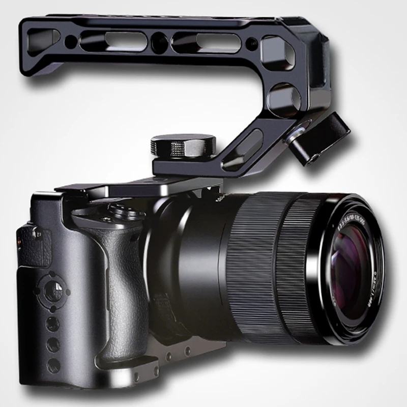 AABB-Uurig R008 Dslr Верхняя ручка рукоятка с Arca быстросъемный 4 крепления для холодного башмака с металлическим креплением для видеокамеры для sony A6400