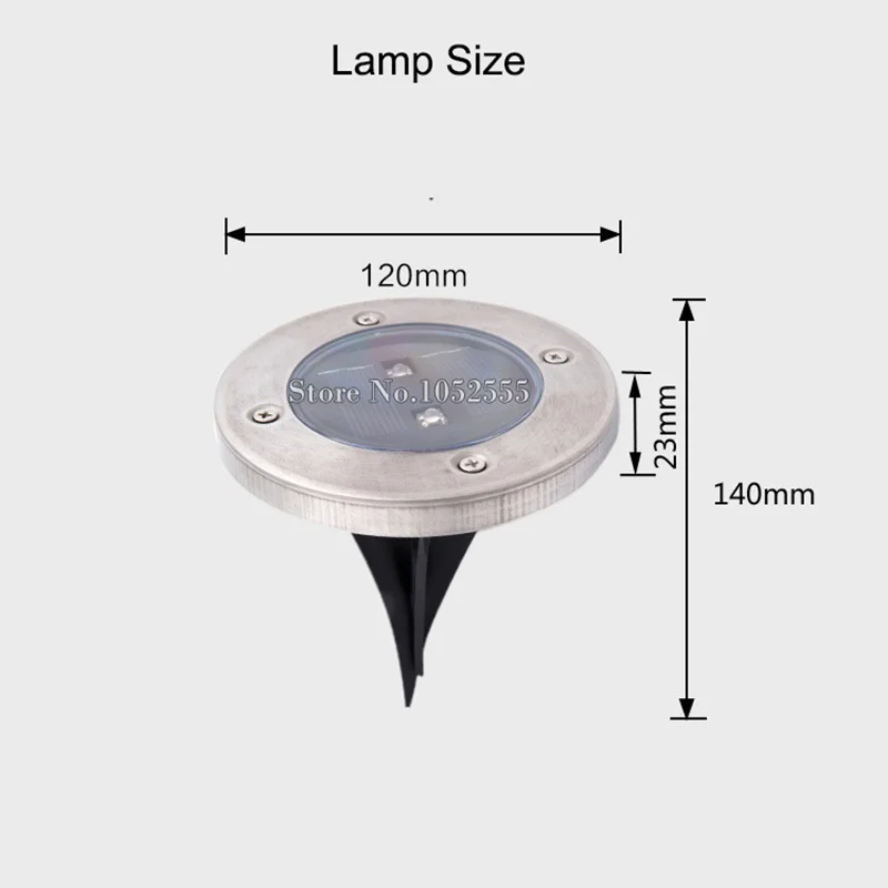 구매 뜨거운 10PCS 태양 광 (2led 조명 구슬) 매장 조명 램프 야외 경로 방법 정원 지상 갑판 램프 플로어 램프 방수