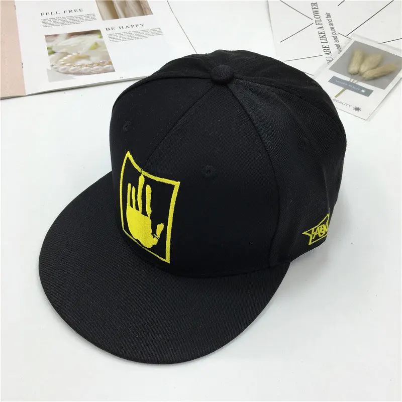 2019 модная бейсбольная Кепка с вышивкой жестов мужские и женские черно-белые