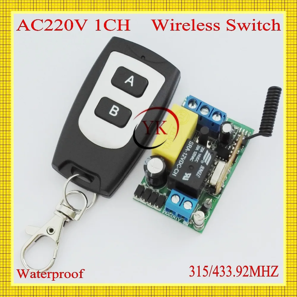 Беспроводной переключатель 220 В, 1 канал, 2 лампочки, беспроводной приемник и передатчик 1000 В, 1 канал) выходное состояние 10 А регулируется, 1 канал, 200 Вт, м