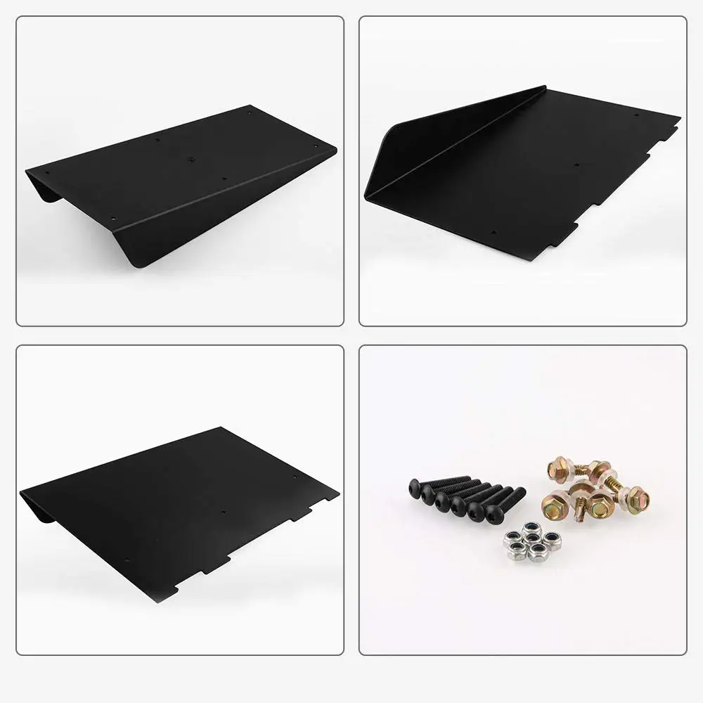 Shark Fin 4 Wing Lip Diffuser 22&quot x21&quot Rear Bumper Chassis Black ABS Universal | Air Dams