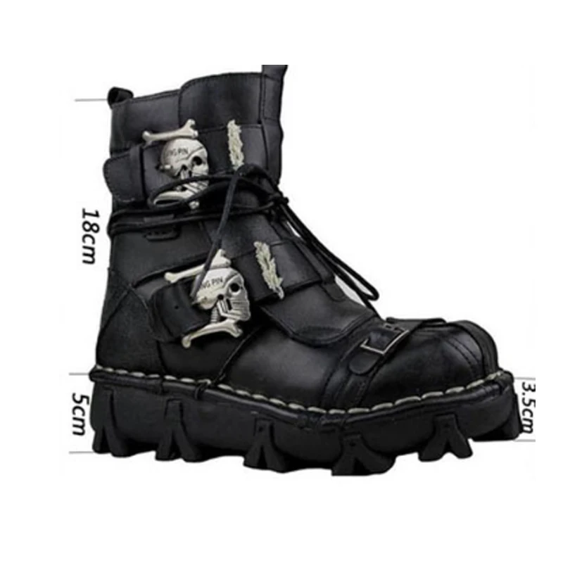 Мужские рабочие ботинки из натуральной воловьей кожи армейские в стиле милитари