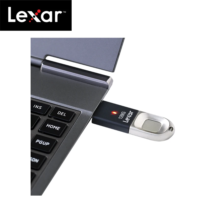 100% Оригинальный Lexar Распознавание отпечатков пальцев USB 128 ГБ F35 3 1 флеш накопитель