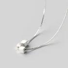 Женское ожерелье из серебра 100% пробы с квадратными бусинами
