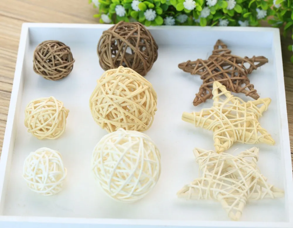 9 шт. плетеные шарики из натурального ротанга|Аксессуары для фотостудии| |