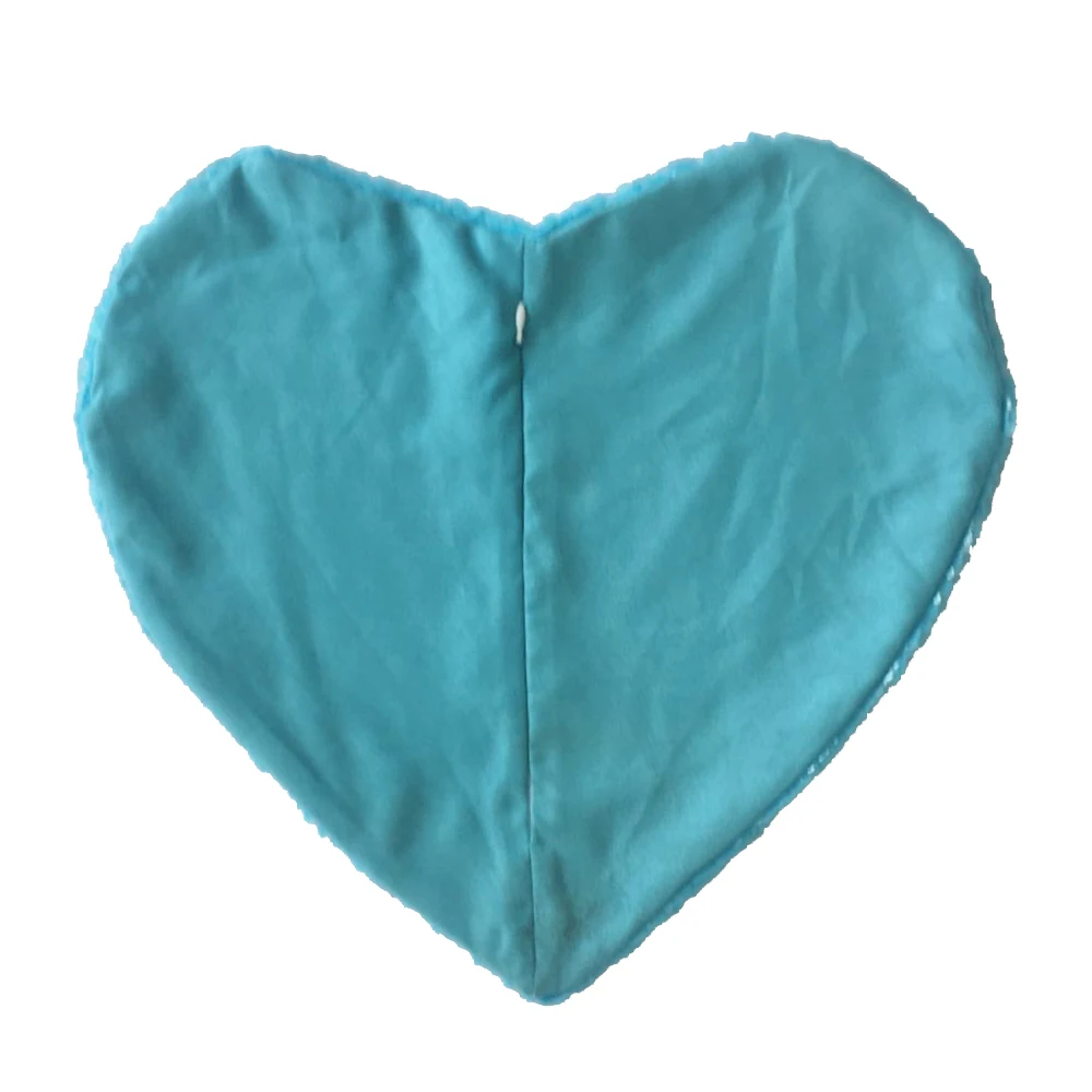 Blue Heart Shape Mermaid Sequin Throw Cushion Cover DIY Glitter Reversible Pillow Case Color Changing Pillows cover Home Decor