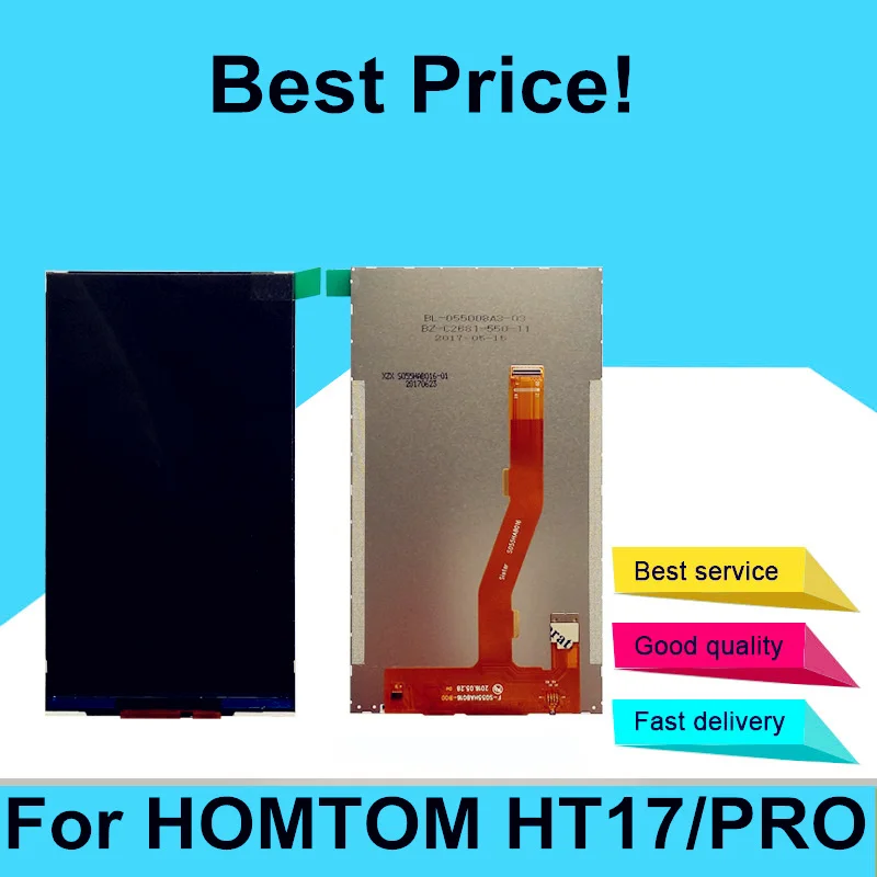 ЖК-дисплей Экран дисплея идеальный ремонт Запчасти для HOMTOM HT17/HT17 PRO 5 дюймов