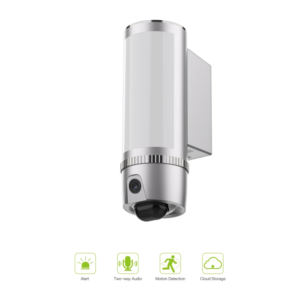 Freecam HD 1080P домашняя камера безопасности наружная камера с настенный светильник, обнаружение движения, двусторонняя связь и ПИР сирена сигнализация L910S