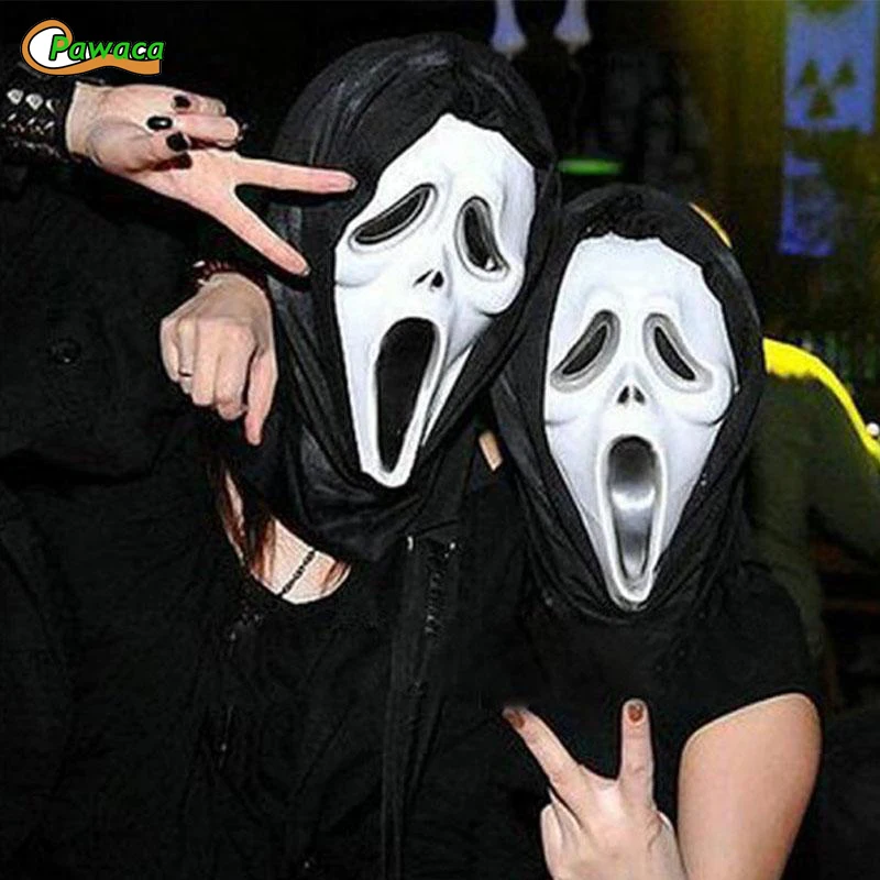 Halloween Scary Mask Skull Ghost Scream Full Face PVC Masquerade Party Dress Adult Costume Festival Cosplay |