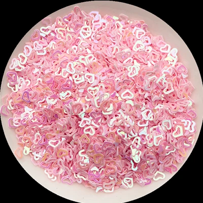 Новые многоцветные 20 г 4 мм полые в форме сердца ПВХ свободные блёстки пайетки для