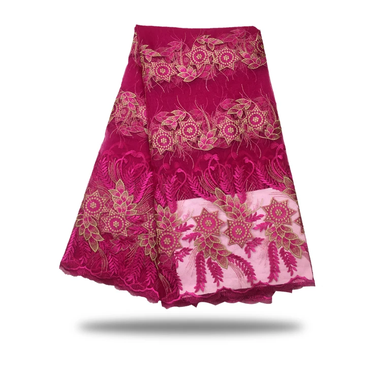5yards french lace embroidered tulle material.latest nigerian african fabric for party dress.FC17-LFF26 | Дом и сад