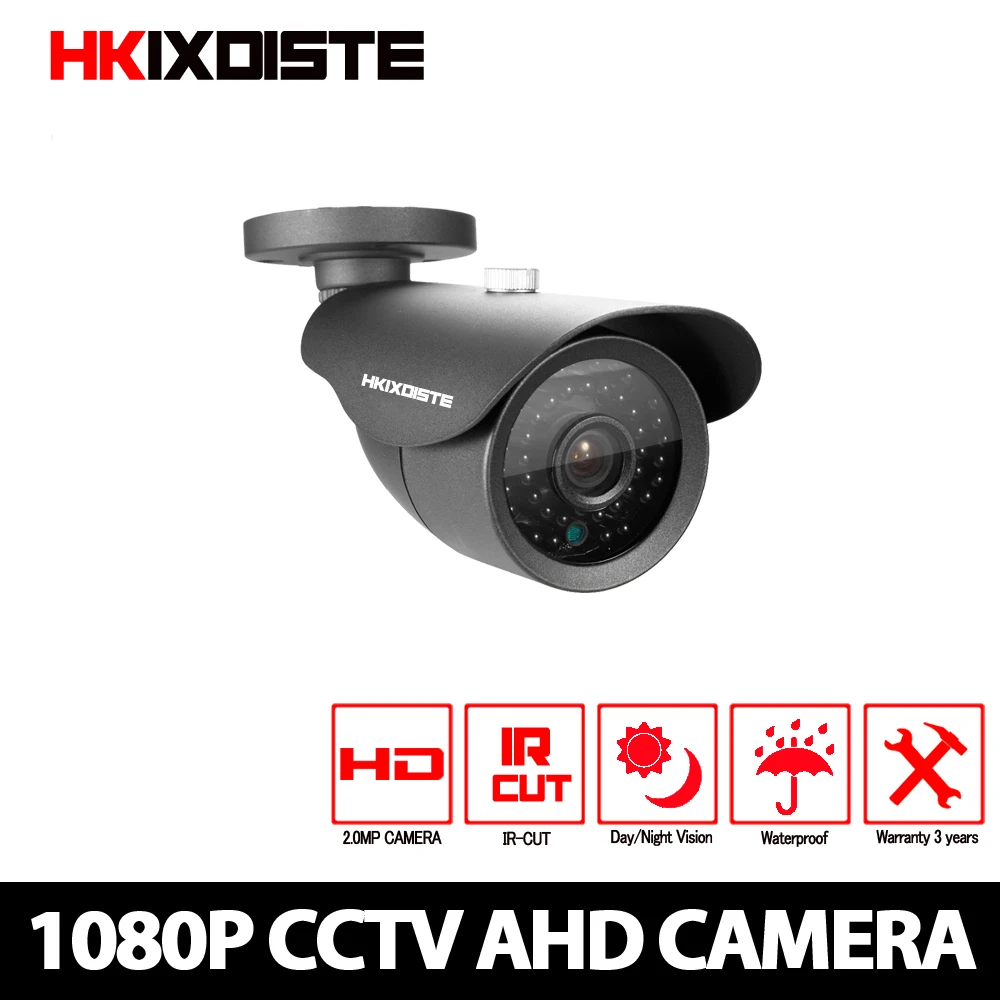 Камера видеонаблюдения аналоговая водонепроницаемая 2 Мп AHD 1080P ночное видение|ahd