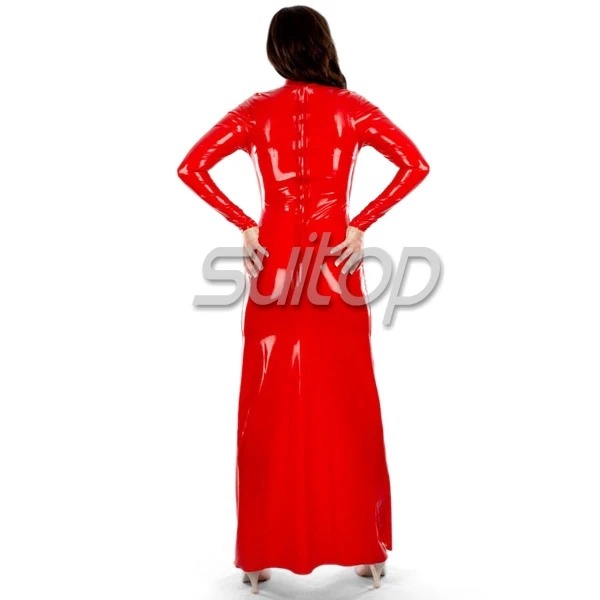 Suitop классические латексные красные длинные платья для женщин|dress for|dress for womenlong dress