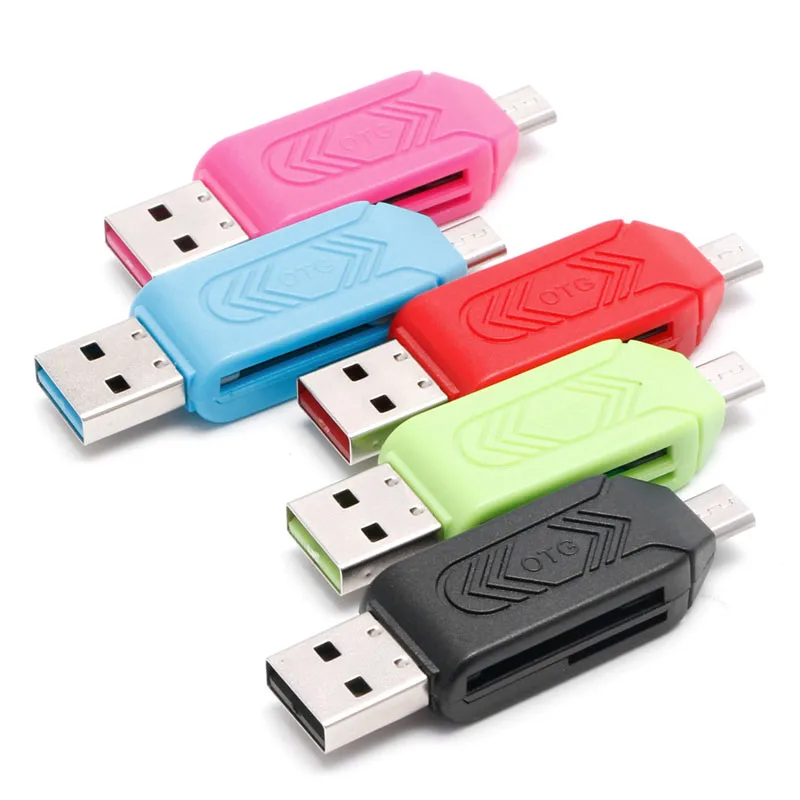 2 в 1 Micro USB 0 OTG SDXC TF SD кардридер для Android смартфонов ПК|Картриджи| |
