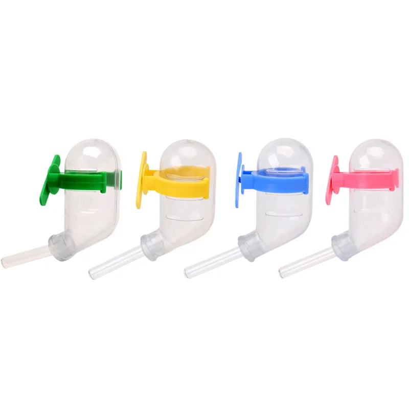 Sqinans 50ml Pet Water Feeder Plastic Body Glass Nozzle Drinking Bottle Dispenser For Hamster Chinchilla Guinea Pig | Дом и сад