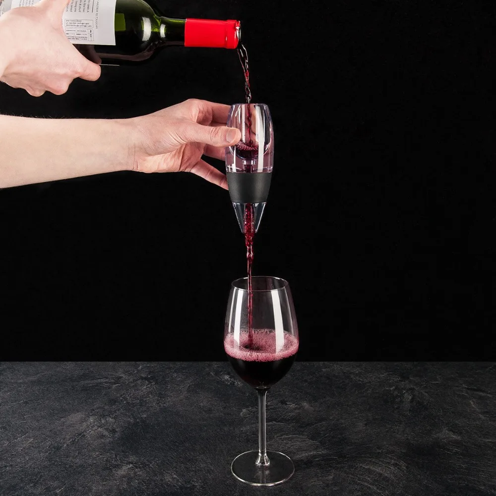 Wine Aerator Quick Decanting Red Wine Pourer Decanter Set with Filter Stand Dispenser Whiskey Aerator Bar Accessories