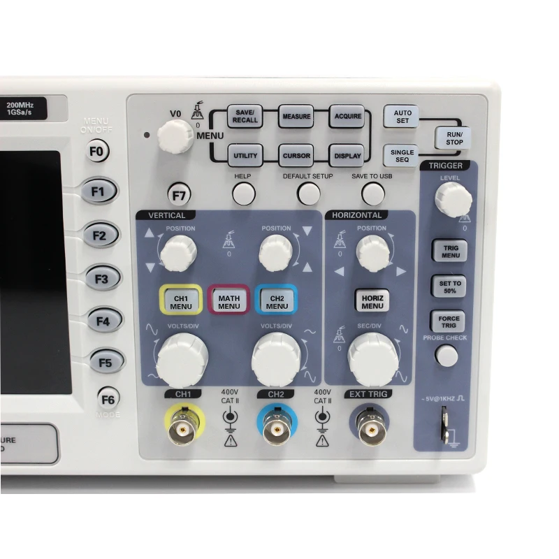 Osciloscopio Hantek DSO5202P цифровой осциллограф USB 200 МГц полоса пропускания 2 канала 1GSs хранение ПК ЖК-дисплей длина записи до 24 к