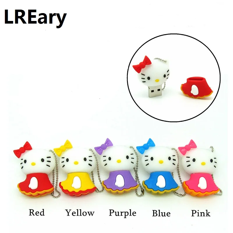 Красивая мини-флешка с рисунком кота usb hello ручка котенком 2 0 флеш-накопитель 4 ГБ 8