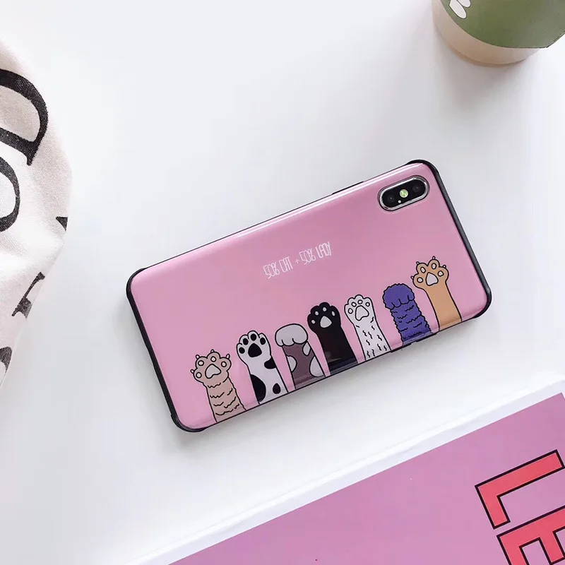 Easterm прекрасный мультфильм изогнутый стеклянный чехол для iPhone X XS MAX XR мобильный телефон чехол для iPhone 7 8 6 Plus 6 S 7G